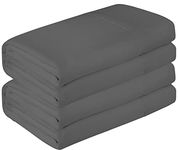 Royale Linens 2 Pack Flat Sheet Set - Top Sheet - Ultra Soft & Breathable - Brushed 1800 Microfiber - Wrinkle & Stain Resistant - Hotel Quality - Queen Flat Sheet Sold Separately (Queen, Grey)