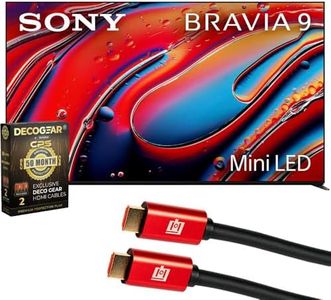 Sony BRAVIA 9 K65XR90 65 Inch 4K HDR Smart QLED Mini-LED TV (2024) Bundle with Deco Gear 4K HDMI 2.0 Cable w/Pure Copper Conductors x2 & CPS Exclusive 50 Month Protection Pack (BEACH-CPS-503000)