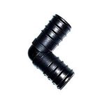 Pisces 20mm/20mm (3/4") barbed elbow for Pond and Garden Hose - Angled Tubing Adaptor for Easy Connection to Hosepipe