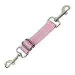 Dog Collar Clip, Adjustable Retractable Dog Lead Clips Dog Collar Connector, Collar to Harness Safety Link with Double Ended Backup Clasp Clip for Pets Cats Dog Puppy (Pink)