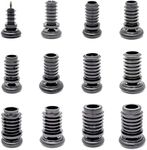 Metal Chair Feet Angled Insert Glides (Suitable for Tubes with 12mm Inside Diameter- 23mm Pad Size - Max Angle 20° Degrees -Pack of 4. Please See 2nd Image for Dimensions) Made in Germany