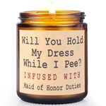 Funny Gifts Scented Candles, Bridesmaid Proposal Gifts for Women Best Friends Besties, Unique Maid of Honor Gifts for Her, Soy Wax Vanilla Candle
