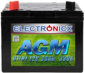 Lawn Tractor Battery, AGM Battery, AGM Battery 30 Ah, Riding Lawnmower, Battery 12 V 30 Ah, Positive Pole Left, Battery Lawn Mower U19