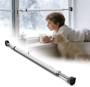 3-H Sliding Door Security Bar, Patented Square TPR Pad, 2-Section Telescopic Thickened Steel, 30-42 Inch Adjustable Security Bar for Sliding Glass Door, Patio Door & Window Security Bar,1 Pack