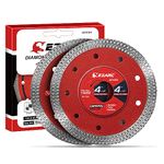 EZARC 4 inch Super Thin Diamond Blade, Diamond Saw Blades for Angle Grinder, 4" Tile Blade for Smooth Cutting Porcelain Ceramic Granite Marble Tile (2 Pack)