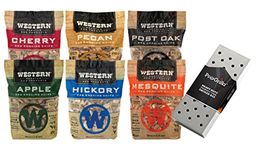 Western Premiumââ‚¬Ž Wood Smoking Chip Variety (Pack of 6) Bundled with Smoker Box