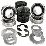 (4 Pack) HD Switch Front Wheel Bushing to Bearing Conversion Kit fits Husqvarna 532009040 9040H 532124959 5920H, 9040HR 9040N Husqvarna Sears Craftsman Poulan Jonsered AYP Garden Tractor Lawn Mowers