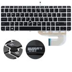 YAEHUYING New Laptop Backlit Keyboard with Pointer for HP EliteBook 840 G3 840 G4 745 G3 745 G4 848 G3, P/N 901042-001 903008-001 836308-001 6037B0126901 Silver Frame US Layout