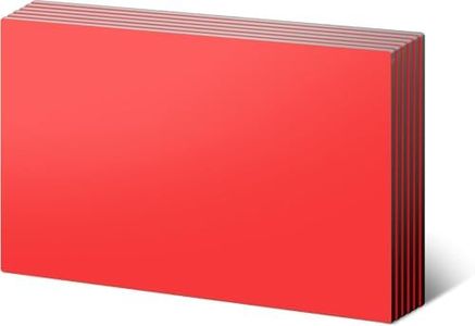 LLPT Dry Erase Magnetic Sheets 6 Packs 8.3" x 12.2" Reusable Washable No Adhesive Trimable Sticker Notes for Refrigerator Desktop Shelf DIY Whiteboard Color Red (MSR912)