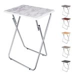 SG Traders Small Folding Table for Room, Outdoor Tables Computer Table Tea Coffee Table, Light Weight Camping Table use as Dining Table, Garden Foldable Table, TV Table for Living Room 48x38x66cm