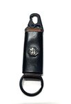 VS Club Keychain for Car Bike Scooter Scooty | Compatible with MG Hector Astor Comet Gloster ZS EV | Premium Stylish Vegan Leather Key Chain | Birthday, Anniversary Gift | Black