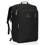 Hynes Eagle 38L Travel Backpack Carry on Backpack Flight Approved Backpack Carry on Luggage for Women Weekender Bag for Men Black 2023