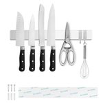 Tysonir 10 Inch Stainless Steel Magnetic Knife Holder,Strong and Secure Magnetic Knife Rack for Metal Kitchen Utensils,Silver