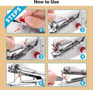 Mini Handheld Cordless Sewing Machine – Portable Electric, Accessories, White
