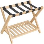 SONGMICS Solid Wood Luggage Rack, N