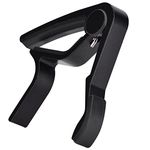 Richer-R Quick Change Tune Guitar Capo Aluminium Alloy Lightweight & Good Hand Feeling (Black)