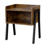 Wood And Metal Nightstand