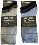 BERRY & WILSON *** 6 PAIRS *** MENS LOOSE SOFT GRIP TOP COMFORT FIT SOCKS