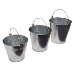 Kingston Tools Galvanised Metal Bucket with Handle for Indoor and Outdoor Use — Cleaning, Gardening, Coal Ash, Farming and Industrial Pail — 23cm (Height) x 24cm (Top Diameter), 7 Litres