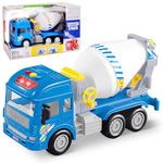 FunBlast Construction Truck Toy, Pull Back Vehicles Cement Mixer Truck Toy for Kids, Friction Power Toy Trucks for 3+ Years Old Boys and Girls, Light and Sound Toy Vehicles for Kids (Multicolor)