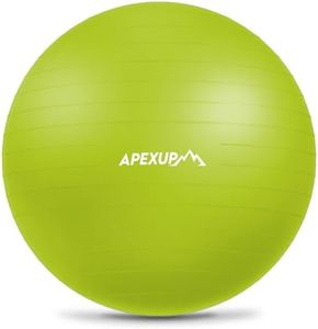 APEXUP Yoga Ball Exercise Ball, Pilates Ball, Anti Slip Stability Ball, Heavy Duty Gym Ball for Fitness, Balance, Core Workout, Physical Therapy (XXL(31"~34") 85cm, Green)