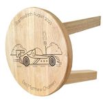 Personalised Kids Furniture. Wooden Racing Car Stool for a Toddler Boy