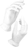 White Cotton Gloves for Eczema Moisturizing Dry Hands for Women and Men - Thick Reusable Lotion Spa Glove for Sleeping (Medium 10 Pack) - Beauty Care Wear