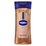 Vaseline Glazed and Glisten Sunlit Glow Vanilla Cocoa Shimmering Body Gel Oil with Ultra-Hydrating Lipids and 100% Pure Cocoa Butter, 200 ML