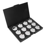 Empty Makeup Palette Waterproof Magnetic Palette with 12 Round Metal Pans for DIY Eye Shadow Blush Powder 10 X 15cm