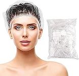 100 PCS Disposable Shower Cap, Waterproof Clear Plastic Elastic Hair Bath Caps For Women, Kids, Girls, Hotel and Hair Salon, Travel Spa, Home Use.