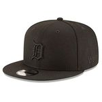 New Era x MLB Men's Detroit Tigers Basic 9Fifty Snapback Hat Black/Black Adjustable