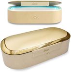 Sonix Beyond UV+O3 Sanitizer Box and Universal Charger UV and Ozone Disinfector for Phone, Mask, Makeup Brush, Nail Tool (Gold)