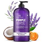 Botanic Hearth Purple Shampoo for Blonde, Silver & Gray Hair, Sulfate & Paraben Free Toning Shampoo to Reduce Brassiness & Enhance Shine, Color-Safe, 16 fl oz