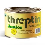 THREPTIN Junior-Protein Diskettes| Healthy Snacks For Kids - 250 Gram, Casein Protein Diskette With Calcium, Essential Vitamins, Minerals, Shankhpushpi And Brahmi-(No Maida)- Kesar Pista|100% Veg