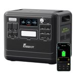 FOSSiBOT F2400 Portable Power Station with 2048Wh LiFePO4, 3 x 240V AC Outputs 2400W (4800W Peak), 1.5H full charge, UPS, 100W USB-C Output, Solar Generator for RV/Camping/Home