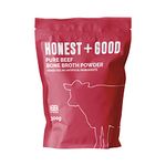 Honest + Good UK's Beef Bone Broth Powder | 1 Month Supply | Grass Fed | Hair Skin Gut | 8500mg Type I & III Collagen High Protein | UK Made | No Seasoning NEUTRAL FLAVOUR