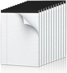 Legal Pads 8.5 x 11.75 Inch Notepad, 12 Pack White Legal Pads 8.5 x 11.75 College Ruled Notepads, Micro Perforated Desk Notepad with Study Backboard, White Notepads for School College Office Business