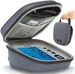 Vive Precision Blood Pressure Monitor Case - Hard Carrying Medical Travel Storage Bag - Universally Compatible Portable BPM Cuff, Health Accessories Pouch Replacement with Carrying Strap - Shockproof