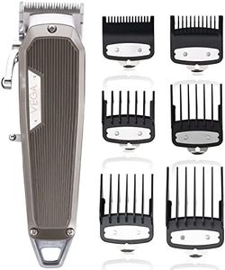 VEGA PROFESSIONAL Men Pro Star Hair Clipper With 7500 Rpm High Speed Rotary Motor, Titanium Coated Ceramic Deep Tooth Blade, 300 Mins Runtime For Salon, Cord & Cordless Power, (Vpphc-04)