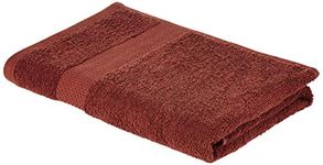 Amazon Brand - Solimo 100% Cotton Bath Towel, 380 GSM (Brick Red)