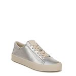 Vince Womens Gabi Lace Up Sneakers, Silver Metallic Leather, 7 UK