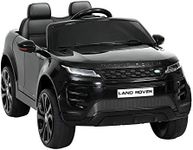 Rigo Land Rover Kids Ride on Car SUV, Licensed Remote Control 12V Battery Built-in Music 30kg Capacity Safety Seat Belt Electric Cars for Toddlers Baby Walkers Little Tikes Kid Toy Black