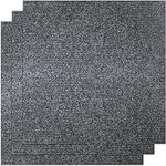 20 Pcs Self Adhesive Carpet Tiles 12" x 12" Carpet Squares Home Furnishings, Easy to Peel and Stick Floor Tiles,Non-Slip Hardwearing Grey Carpet Tiles Floor Covering for Office Living Room Bedroom