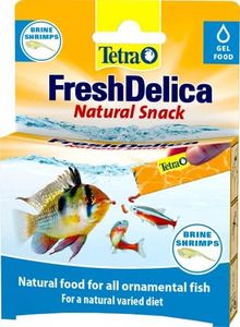 Tetra FreshDelica Natural Snack, Brine Shrimps, Natural food for all Ornamental Fish for a Natural Varied Diet 48G/16 X 3G