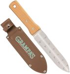 Grampa's Garden Knife - Versatile 7" Hori Hori Garden Knife With Straight & Serrated Steel Blade. Heavy-Duty Garden Hand Tool For Weeding, Digging or Planting. Includes Protective Sheath.