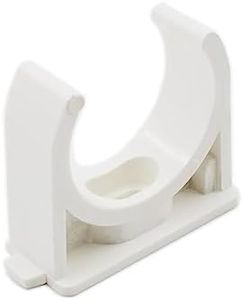 50 PCS PVC Pipe Fitting Clamps Clips, ULIFESTAR U-shaped Water Tube Holder Water Pipes & Tubing Hoses Snap Ring with Square Bottom and Flat Feet Clamp Clips Holder Fit (32mm/1.3'')