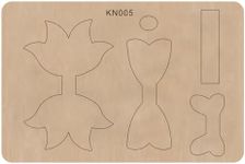 Create Beautiful Bowknots with Okjew Cutting Die - DIY Handmade Gifts Die Cuts for Scrapbooking - Compatible for Sizzi Big Shot Die Cutting Machine - Wood Board and Alloy Steel Blade (005 Wood)