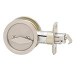 Weiser Satin Nickel Round Privacy Pocket Door Lock for Bedroom and Bathroom Doors, Sliding Door Lock/Slide Door Lock, Door Lock for Bedroom, Bathroom Door Lock, Traditional Home Décor