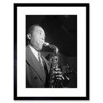 Wee Blue Coo Music Vintage Photo Charlie Parker Jazz Music Sax Legend Framed Wall Art Print