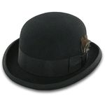 Belfry Bowler Derby 100% Pure Wool Theater Quality Hat in Black Small, Black, Small